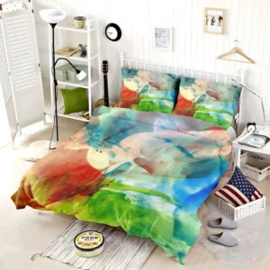 Abstract Colorful Watercolor Bedding Set