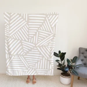 Aesthetic Contemporary Pattern Fleece Blanket