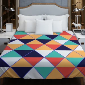 Argyle Style Triangle Pattern Duvet Cover