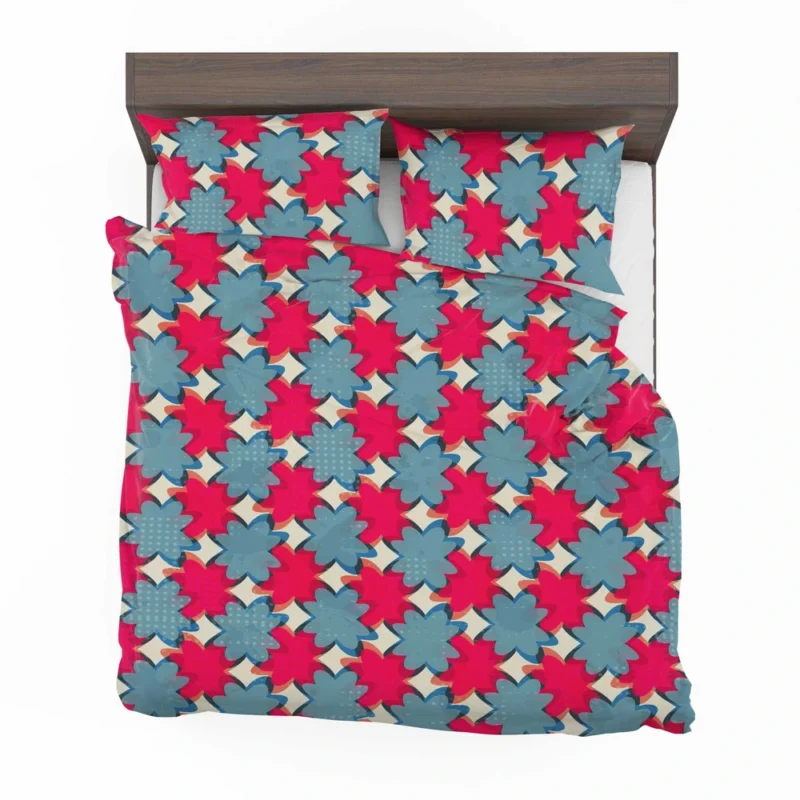 Batik Traditional Pink Floral Pattern Bedding Set 2