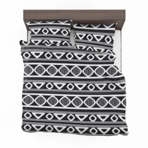 Black and White Aztec African Pattern Bedding Set 1