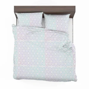 Blue Purple Floral Pattern Bedding Set 1