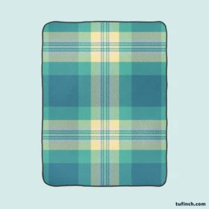 Blue Tartan Plaid Pattern Fleece Blanket 1