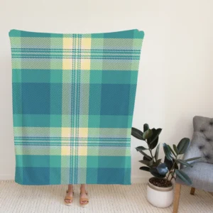Blue Tartan Plaid Pattern Fleece Blanket