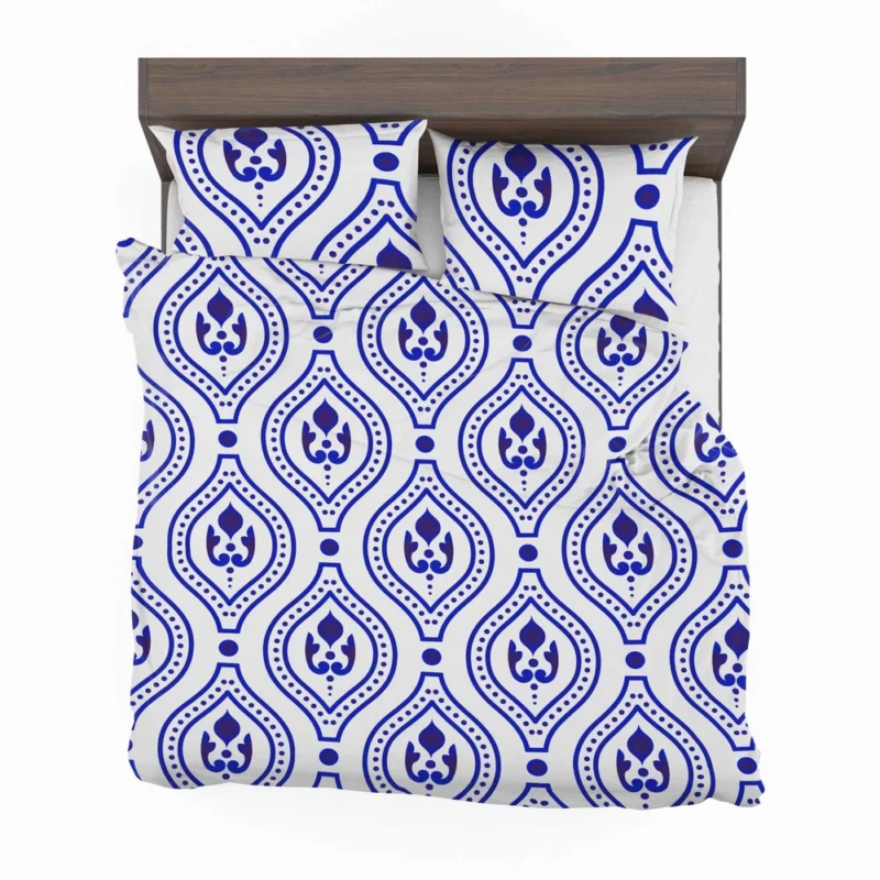 Blue White Thai Ikat Design Bedding Set 2