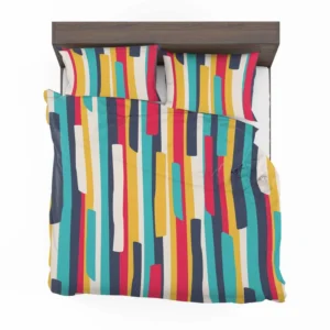 Bright Colored Stripes Pattern Bedding Set 1