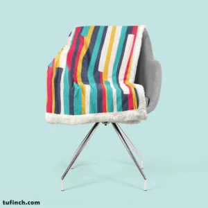 Bright Colored Stripes Pattern Sherpa Fleece Blanket 2