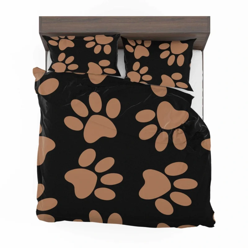 Cat Puppy Traces Pattern Bedding Set 2