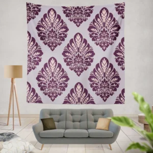 Classical Damask Seamless Pattern Element Wall Tapestry