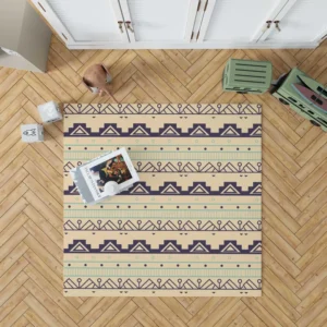 Colored Decorative Ornaments Collection Rug