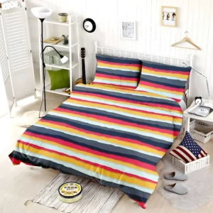 Colored Stripes Pattern Design Bedding Set