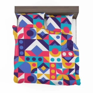 Colorful Flat Mosaic Background Bedding Set 1