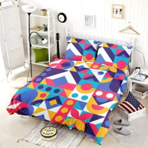 Colorful Flat Mosaic Background Bedding Set