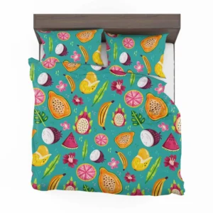 Colorful Fruity Pattern Background Bedding Set 1