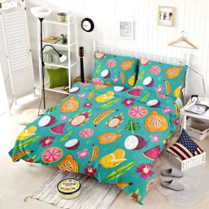 Colorful Fruity Pattern Background Bedding Set