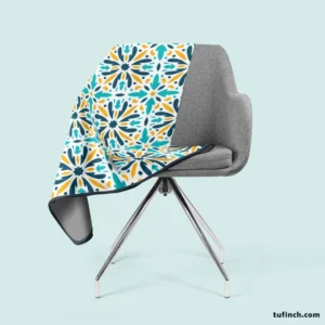 Creative Arabesque Flat Design Pattern Fleece Blanket 2