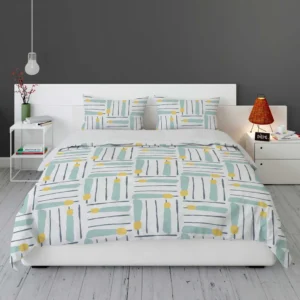 Cross Stripe Pattern Minimalist Bedding Set 1