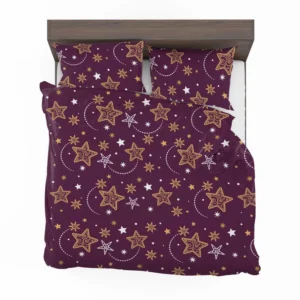 Dark Red Star Background Design Bedding Set 1