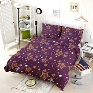 Dark Red Star Background Design Bedding Set