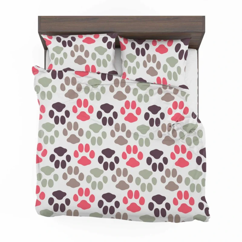 Dog Paws Footprint Design Bedding Set 2