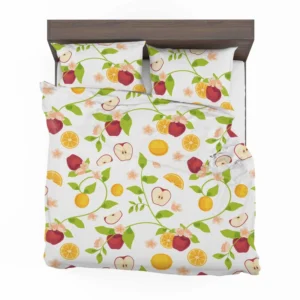 Elegant Botanical Fruit Pattern Bedding Set 1