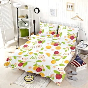 Elegant Botanical Fruit Pattern Bedding Set