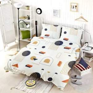 Flat Design Boho Geometric Pattern Bedding Set