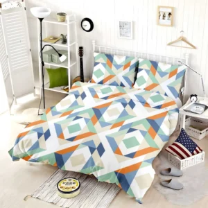 Flat Design Colorful Geometric Pattern Bedding Set