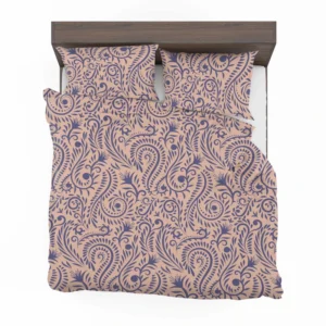 Floral Pattern on Pink Background Bedding Set 1