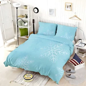 Glowing Snowflake Dendrites Pattern Bedding Set
