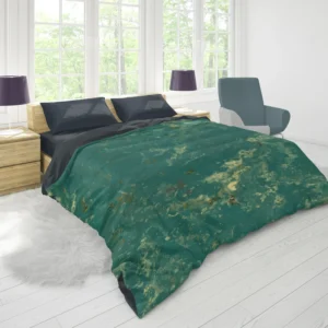 Green Marble Texture Design Duvet Cover 1
