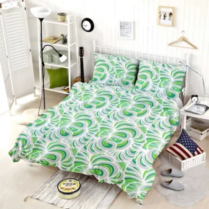 Green Paisley Mix Abstract Pattern Bedding Set