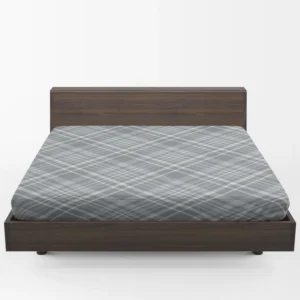 Greyish Elegant Check Plaid Fitted Sheet 1