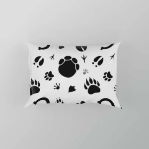 Hand Drawn Animals Paws Pillow Case