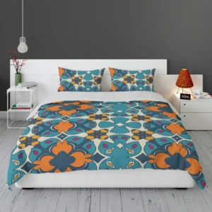 Hand Drawn Moroccan Carpet Pattern Design Bedding Set 2
