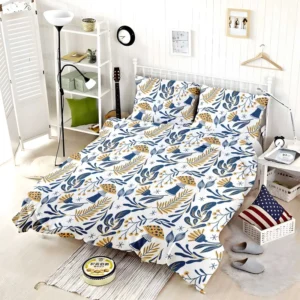 Hand Drawn Mushroom Pattern Bedding Set