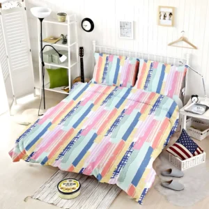 Hand Drawn Stripes Pattern Design Bedding Set