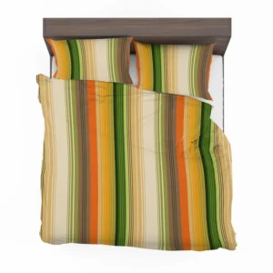 Hand Drawn Woodsy Stripes Bedding Set 1