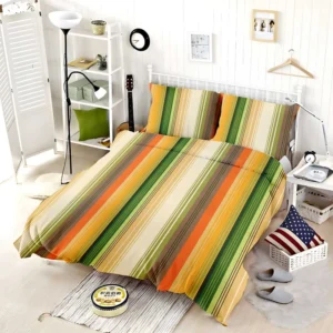 Hand Drawn Woodsy Stripes Bedding Set