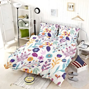 Hand Painted Exotic Floral Pattern Bedding Set