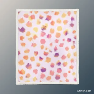 Hand Painted Watercolor Giraffe Design Sherpa Fleece Blanket 1