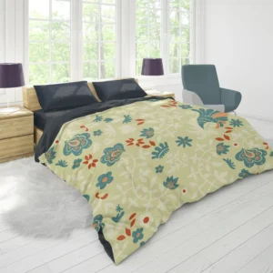 Indian Floral Design Duvet Cover 1