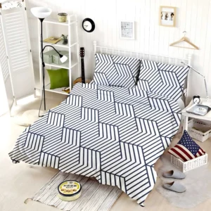 Japanese Inspired Geometric Pattern Bedding Set
