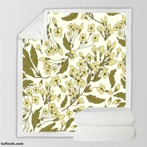 Lucinda Floral Pattern Design Sherpa Fleece Blanket