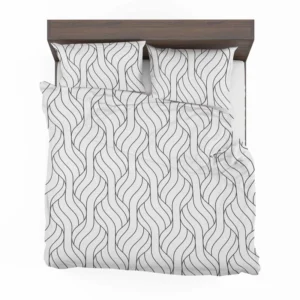 Minimalist Flat Lines Pattern Bedding Set 1