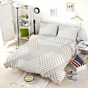 Minimalist Herringbone Half Chevron Bedding Set