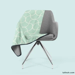 Mint Tulip Ogee Pattern Fleece Blanket 2