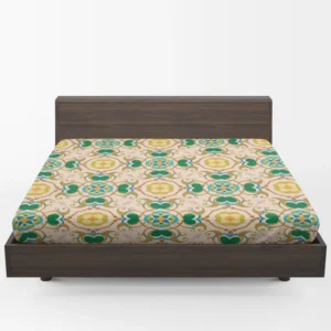 Morocco Yellow Green Nature Pattern Fitted Sheet 1