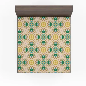 Morocco Yellow Green Nature Pattern Fitted Sheet