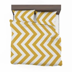 Mustard Yellow Seamless Zigzag Pattern Bedding Set 1